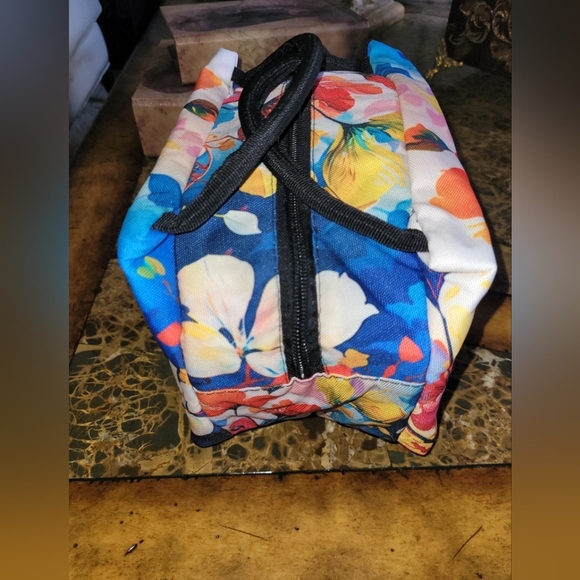 Colorful Floral Cosmetic Bag - Picture 3 of 6